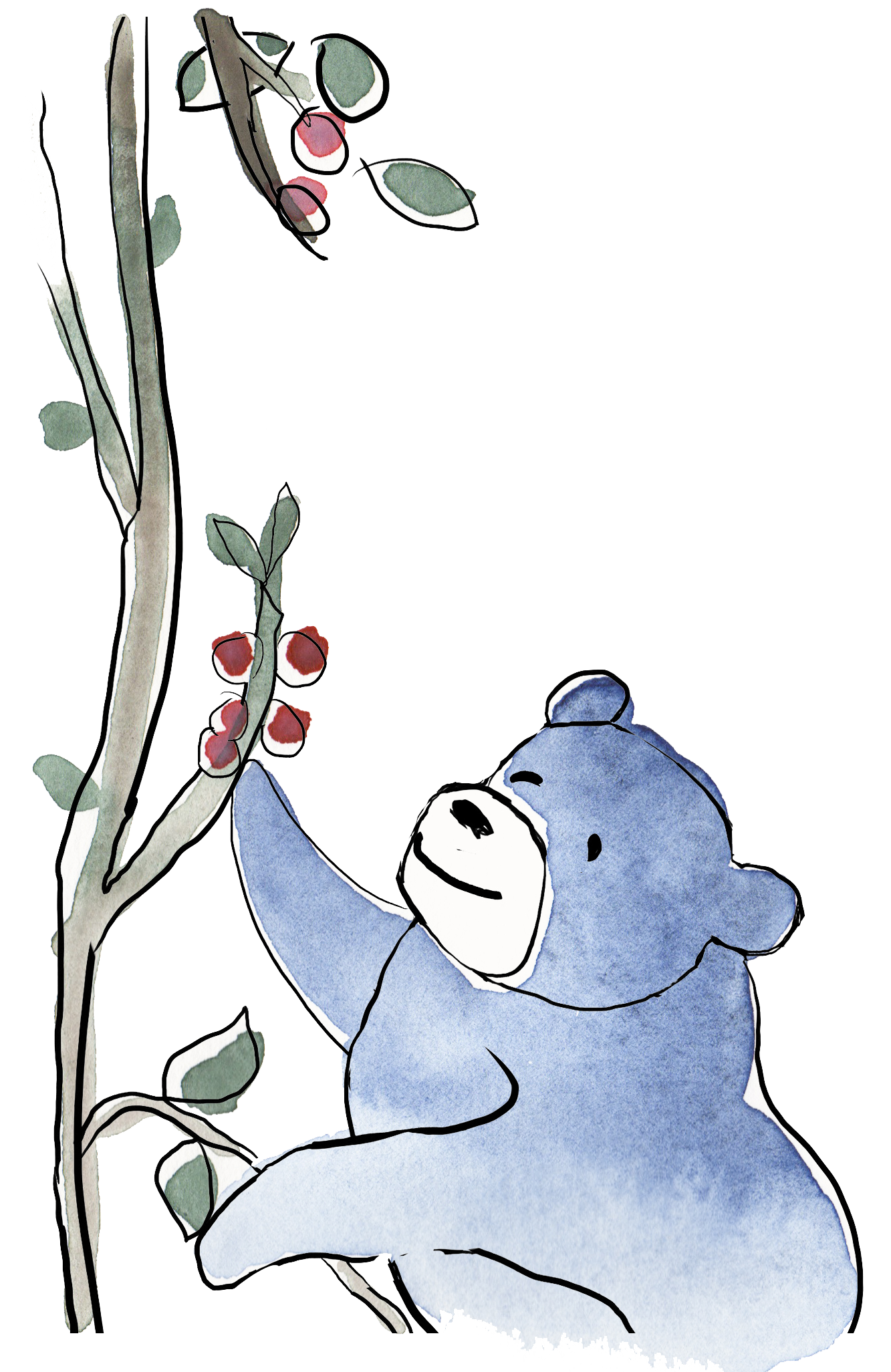 Bear leaned on Tree
